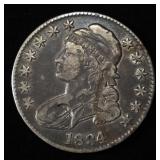 1834 BUST HALF DOLLAR XF DAMAGE