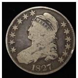 1827 BUST HALF DOLLAR GOOD
