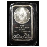 SILVERTOWNE 5 OZ .999 SILVER BAR