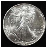 1991 AMERICAN SILVER EAGLE