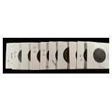 (10) CORONET HEAD LARGE CENTS