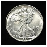 1936 WALKING LIBERTY HALF DOLLAR CH BU