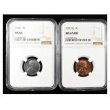 (2) NGC GRADED LINCOLN CENTS