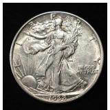 1938-D WALKING LIBERTY HALF DOLLAR AU/BU