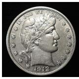 1912-S BARBER HALF AU