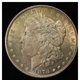 1878 7TF REV 78 MORGAN DOLLAR CH BU COLOR