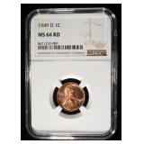 1949-D LINCOLN CENT NGC MS-66 RD