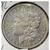 1892-S MORGAN DOLLAR AU