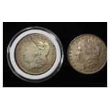 1891-P,O MORGAN DOLLARS