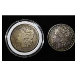 1889-P,O MORGAN DOLLARS