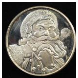 1996 SANTA CLAUS 1 OZ .999 SILVER ROUND