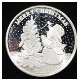 2020 MERRY CHRISTMAS 1 OZ .999 SILVER ROUND
