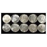 (10) 90% SILVER KENNEDY HALF DOLLAR