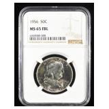 1956 FRANKLIN HALF DOLLAR NGC MS 65 FBL