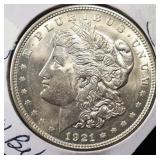 1921-D MORGAN DOLLAR CH BU