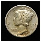 1921-D MERCURY DIME XF
