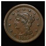 1843 LARGE CENT XF