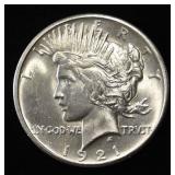 1921 PEACE DOLLAR CH BU