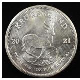 2021 KRUGERRAN 1 OZ .999 SILVER ROUND