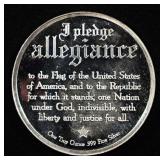 1 OZ SILVER ROUND PLEDGE OF ALLEGIANCE