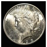 1925-S PEACE DOLLAR CH BU