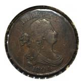 1804 CROSSLET 4 WS 1/2CENT XF/AU