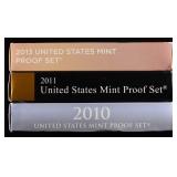 2010, 2011, 2013 US PROOF SETS