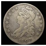 1808 BUST HALF DOLLAR VF