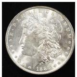 1886 MORGAN DOLLAR CH BU COLOR REV.