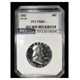 1962 FRANKLIN HALF PCI SUPERB GEM+ PROOF DCAM