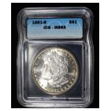 1881-S MORGAN DOLLAR ICG MS65