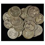 (20) 90% SILVER WASHINGTON QUARTERS