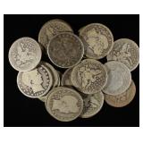(20) 90% SILVER BARBER QUARTERS