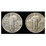 1925 & 1927 STANDING LIBERTY QUARTERS AU