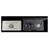 1991-S MT. RUSHMORE 2 COIN SET PR