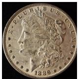 1886-O MORGAN DOLLAR XF/AU