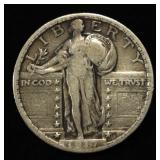 1917 STANDING LIBERTY QUARTER TYPE 1 F/UF