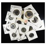 (25) 90% SILVER WASHINGTON PROOF QUARTERS