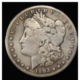 1893-S MORGAN DOLLAR VG