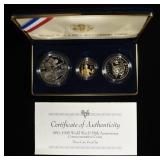 1991-95 COMMEM 3 COIN SET WORLD WAR II 50TH ANNIV.