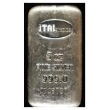 5 OZ .999 SILVER BAR