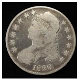 1829 BUST HALF DOLLAR VG