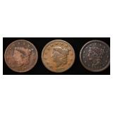 (2) 1827, 1853 LARGE CENTS