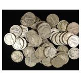 (50) 90% SILVER MERCURY DIMES