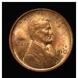 1910 LINCOLN CENT GEM BU RB