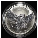 2015 GREAT HORNED OWL 1 OZ .999 SILVER ROUND