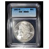 1881-S MORGAN DOLLAR ICG MS65