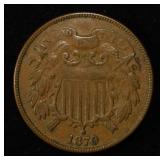 1870 2 CENT PIECE XF