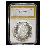 1880-S MORGAN DOLLAR PGA SUPERB GEM+ BU PL
