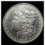 1891-CC MORGAN DOLLAR AU CLEANED